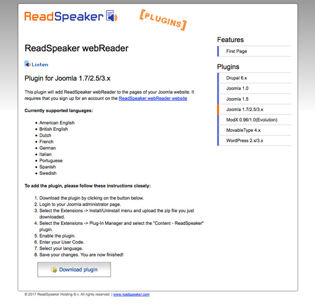 readSpeaker plugin